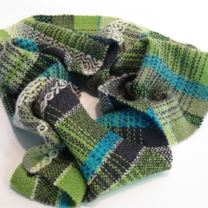 handwoven wool infinity scarf