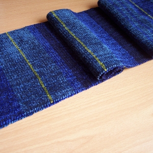 Blue chenille scarf