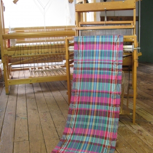 Cloth of Kin coming off the loom